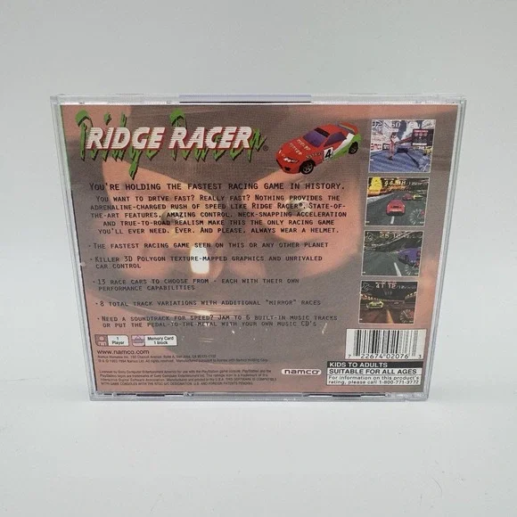 Ridge Racer (Sony PlayStation 1, 1995) Complete Greatest Hits - Picture 2 of 6